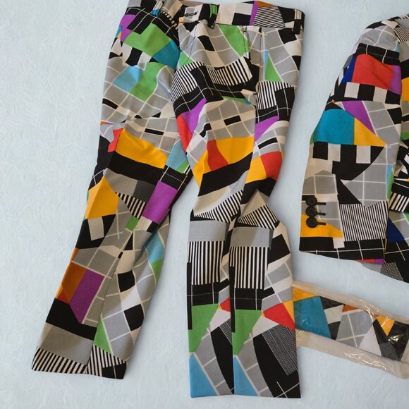 🎉 OppoSuits “Testival” Blazer – Colorful Retro Pattern Suit Jacket NWT - Picture 2 of 9